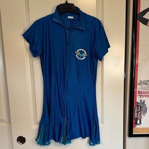 Spirit Blue Short Sleeve Dress with Logo